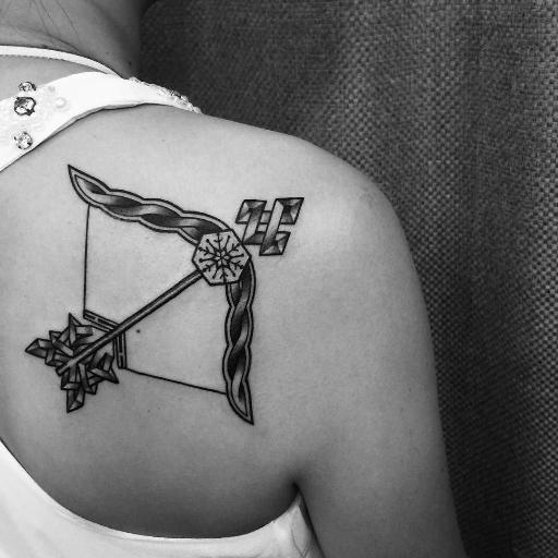 Купить наклейку тату стрелец в Украине - Временная татуировка знаки зодиака